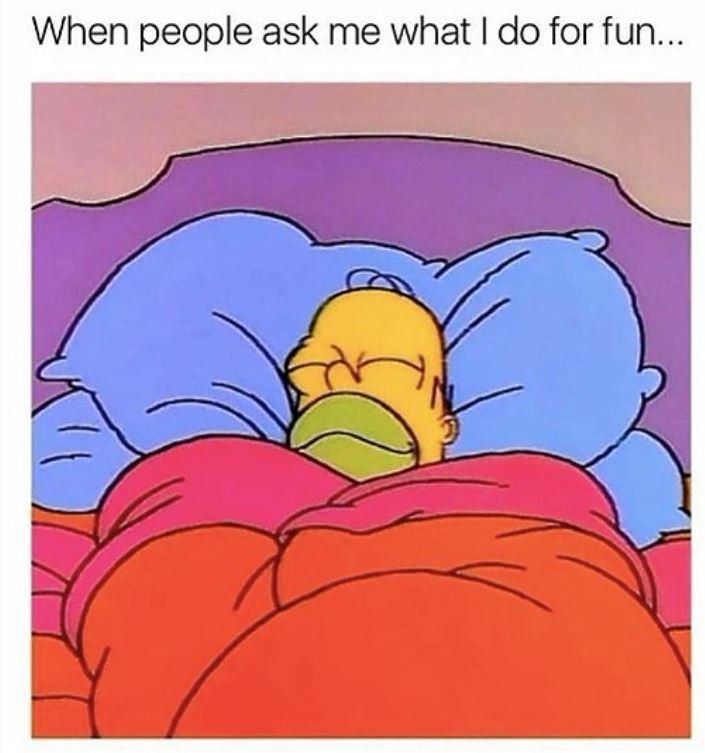 a cartoon character sleeping in bed with the capt that reads, ` ` ` ` ` ` ` ` ` ` ` ` ` ` ` ` ` ` ` ` ` ` ` ` ` ` ` ` ` ` ` ` ` ` ` ` `