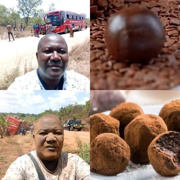 a man is sitting on a table with some chocolate