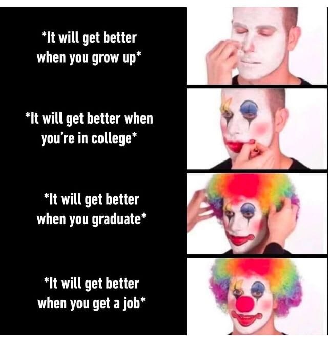 a man with clown makeup and clown face paint