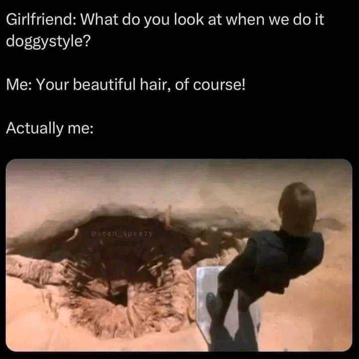 a man standing in front of a hole with the capt that reads, ` girlfriend s do you know