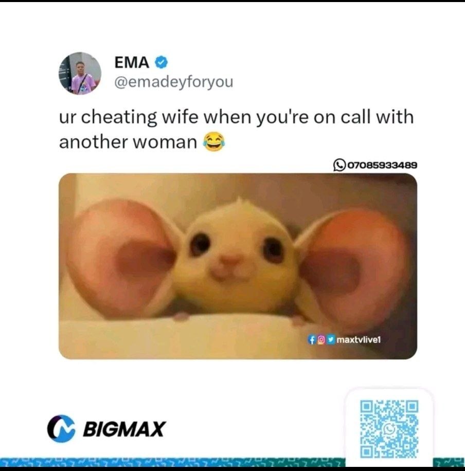‘@emadeyforyou ur cheating wifewhen youre on:call ‘@emadeyforyou ur cheating wifewhen youre on:call with another woman